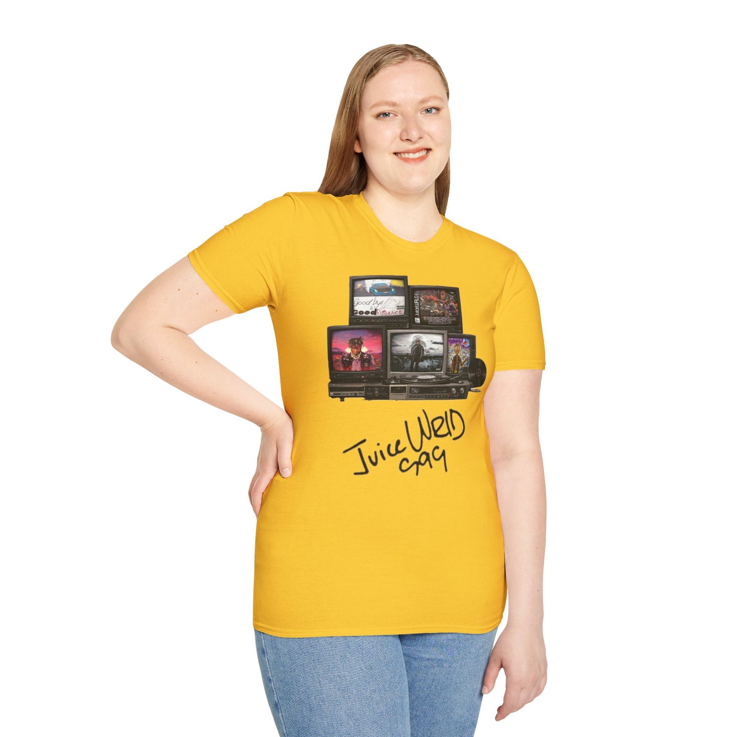 Juice Wrld Retro TV Stack Collage T-Shirt
