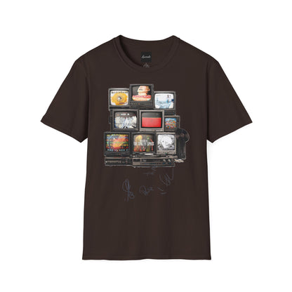 Radiohead Retro TV Stack Collage T-Shirt
