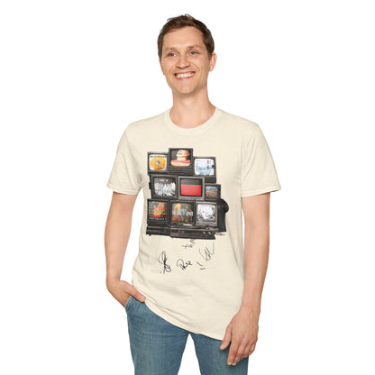 Radiohead Retro TV Stack Collage T-Shirt