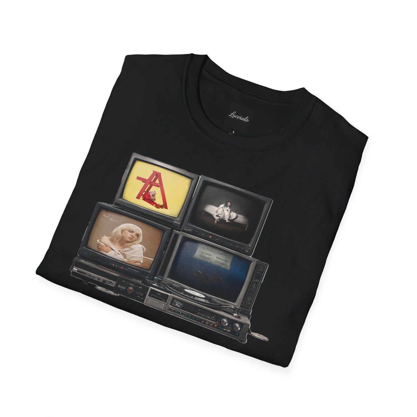Alt Pop Retro TV Stack Collage T-Shirt