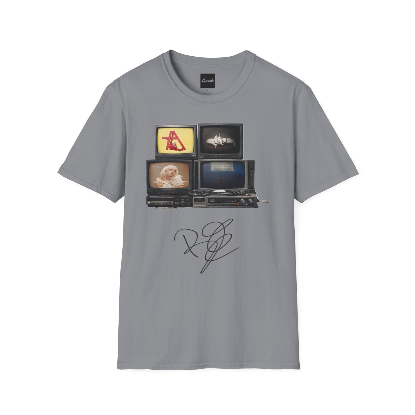 Alt Pop Retro TV Stack Collage T-Shirt