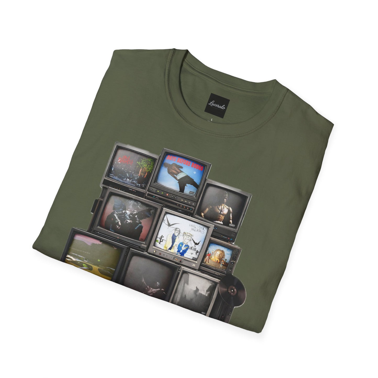 Travis Scott Retro TV Stack Collage T-Shirt