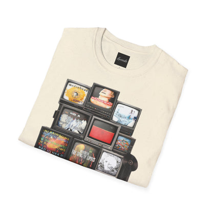 Radiohead Retro TV Stack Collage T-Shirt