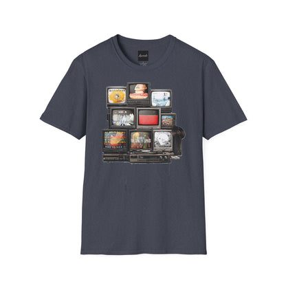 Radiohead Retro TV Stack Collage T-Shirt