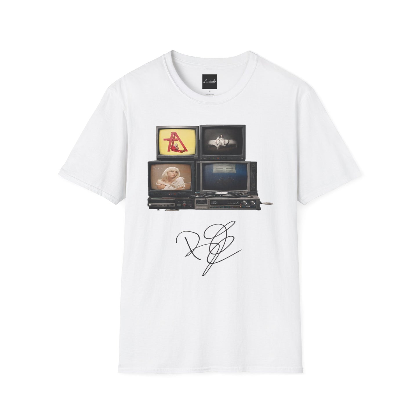 Alt Pop Retro TV Stack Collage T-Shirt