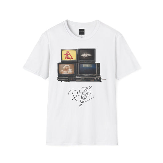 Alt Pop Retro TV Stack Collage T-Shirt