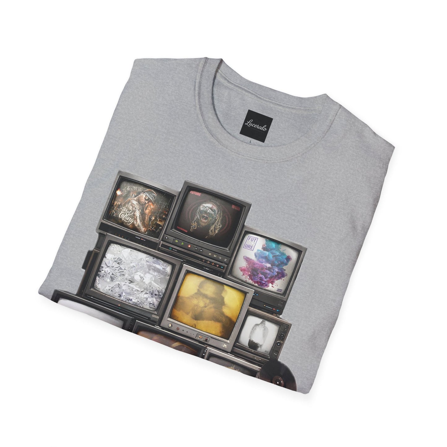 Future Retro TV Stack Collage T-Shirt