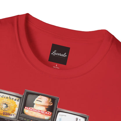 Radiohead Retro TV Stack Collage T-Shirt