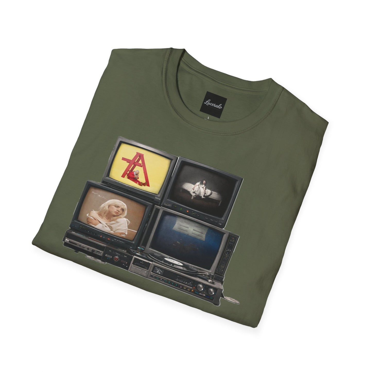 Alt Pop Retro TV Stack Collage T-Shirt