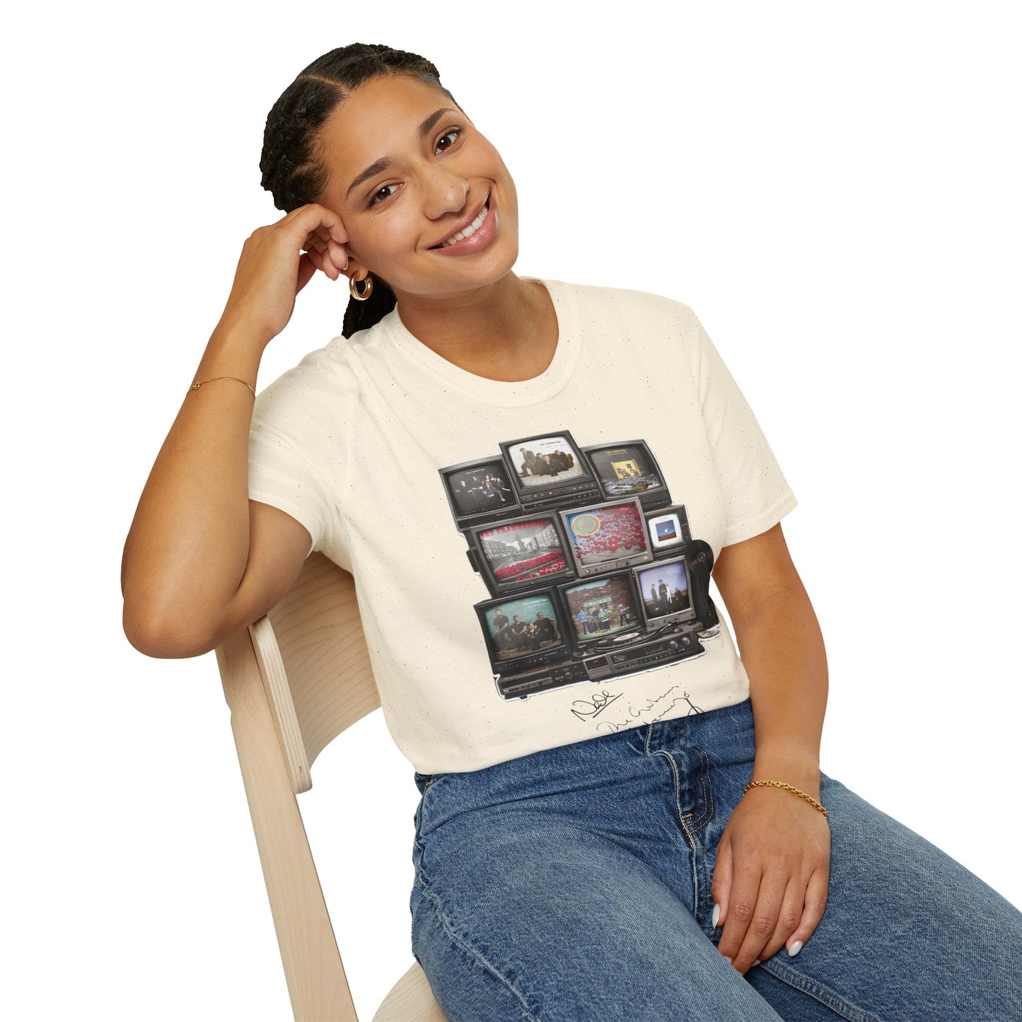 The Cranberries Retro Tv Stack Collage T-Shirt