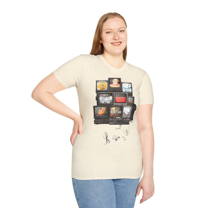 Radiohead Retro TV Stack Collage T-Shirt