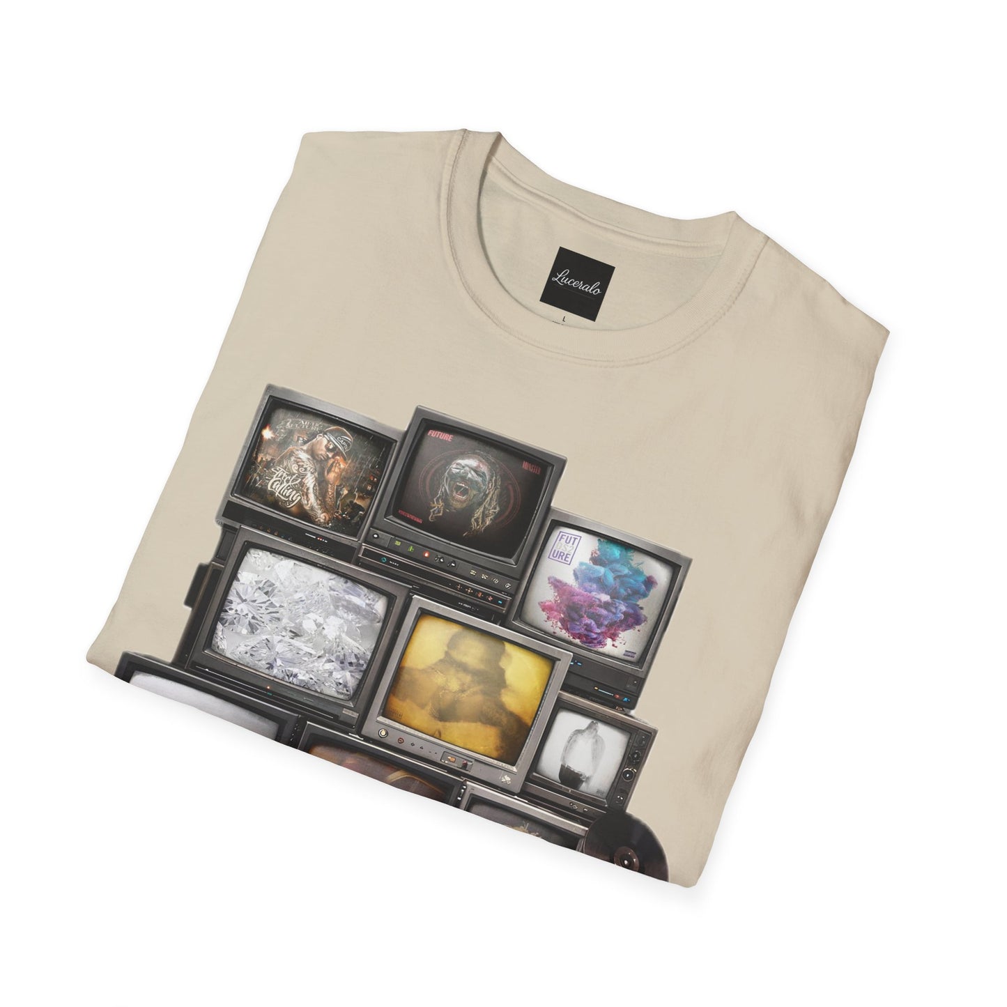 Future Retro TV Stack Collage T-Shirt