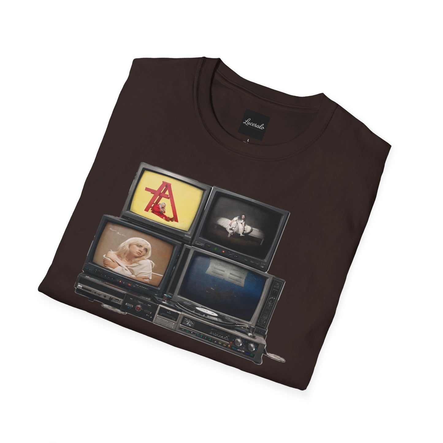 Alt Pop Retro TV Stack Collage T-Shirt