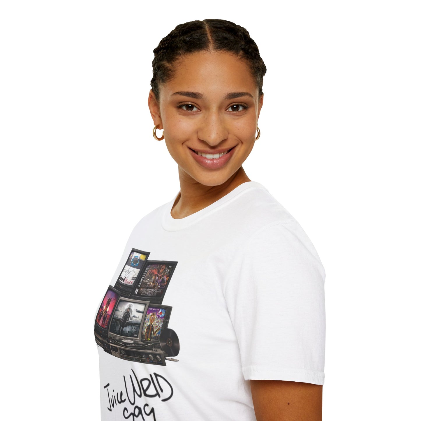 Juice Wrld Retro TV Stack Collage T-Shirt