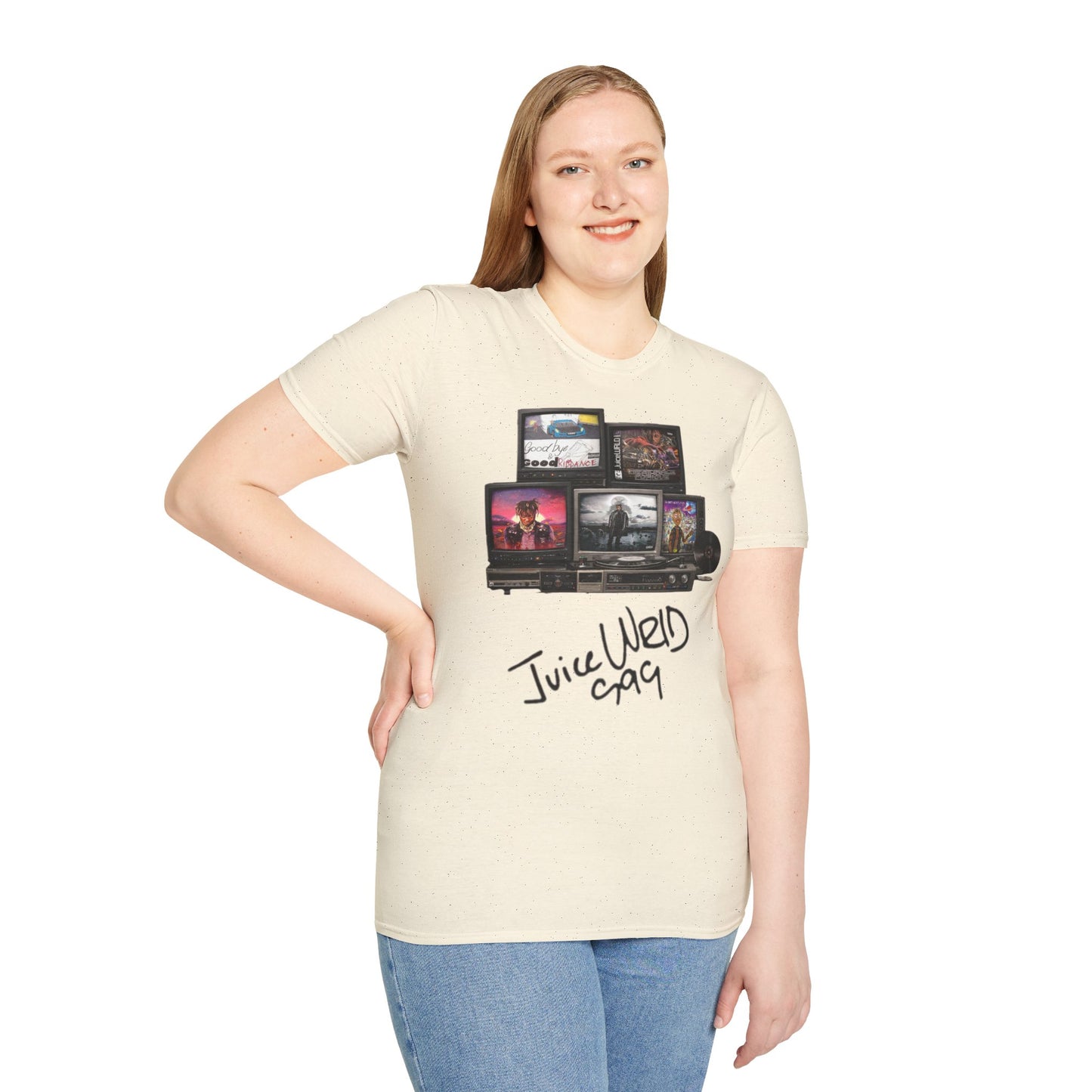 Juice Wrld Retro TV Stack Collage T-Shirt