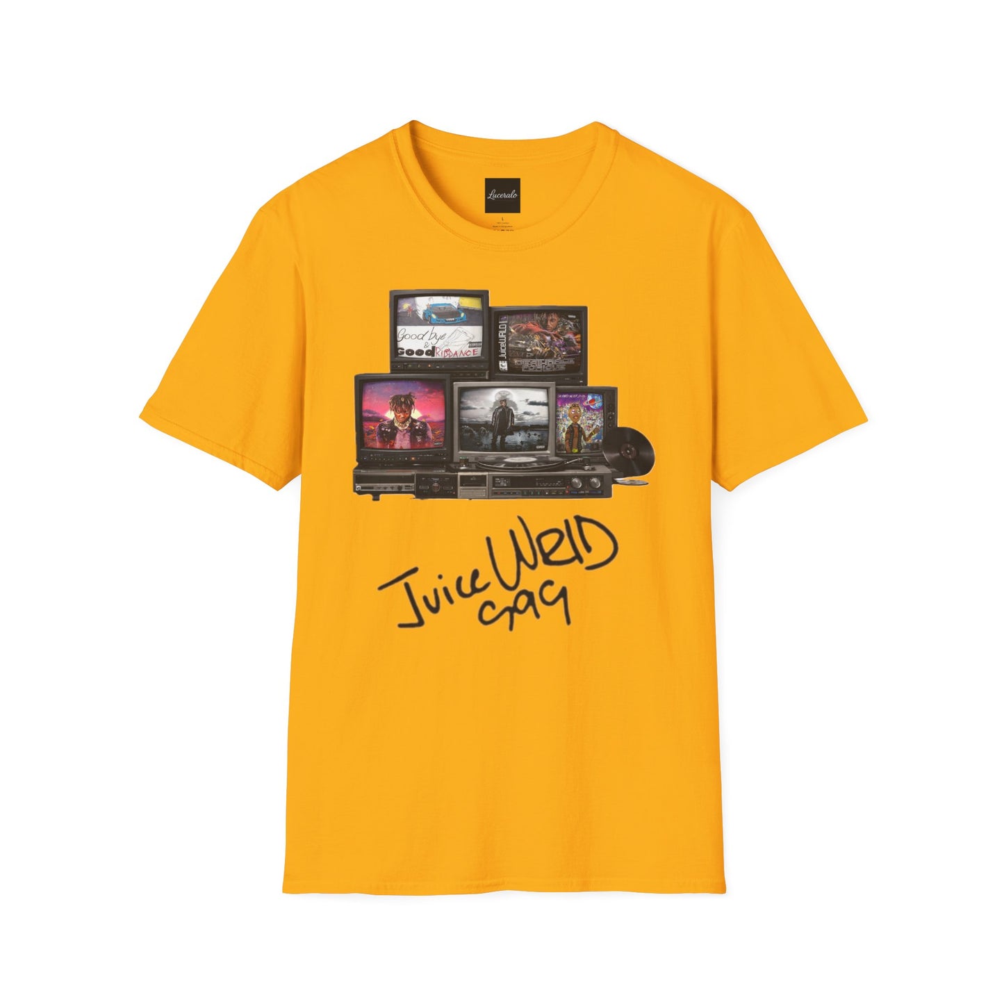 Juice Wrld Retro TV Stack Collage T-Shirt