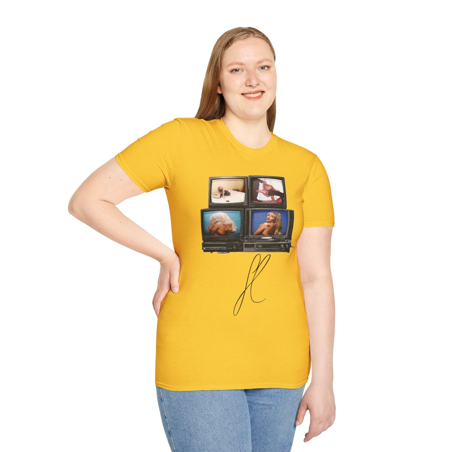 Espresso Era Retro TV Stack Collage T-Shirt