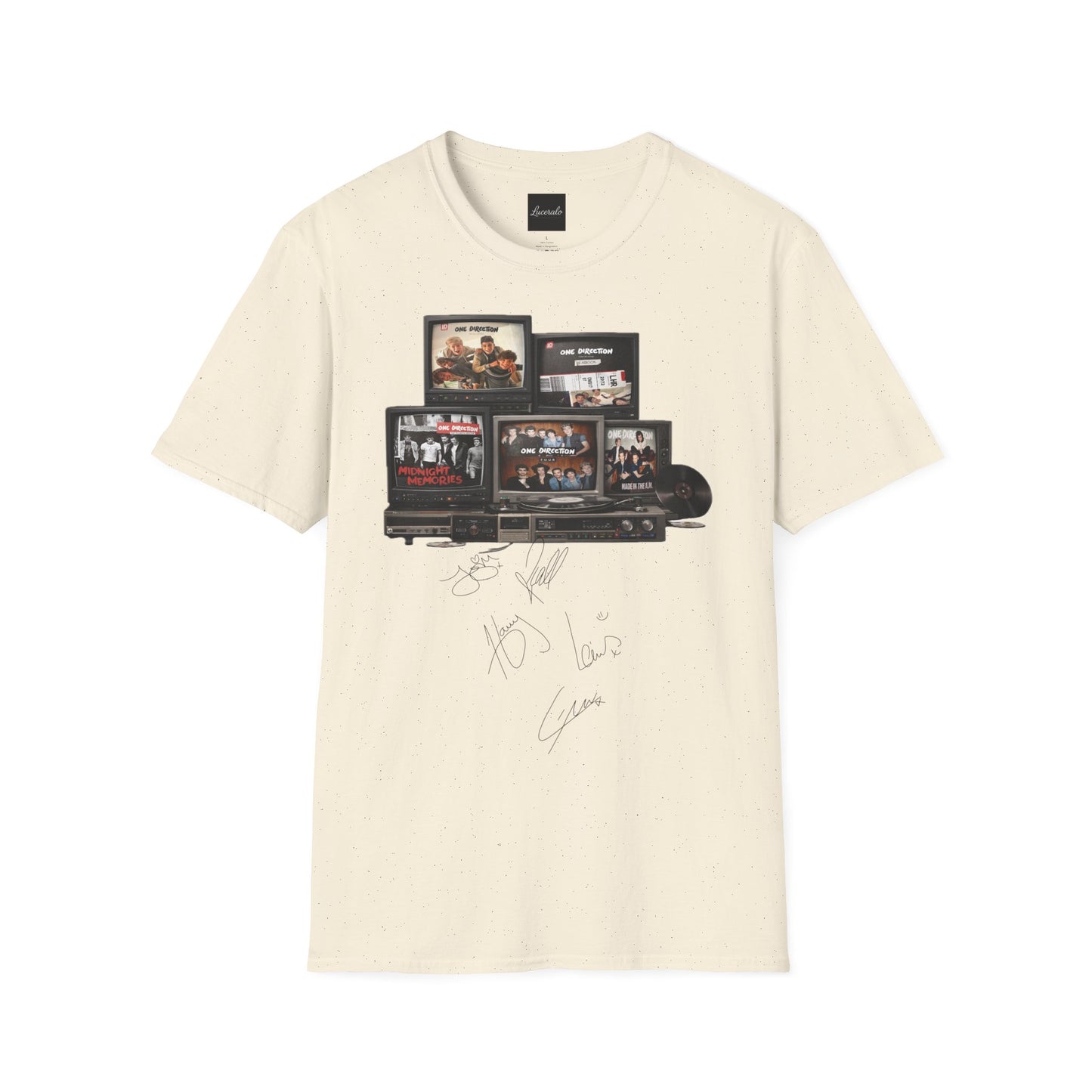 One Direction Retro TV Stack Collage T-Shirt