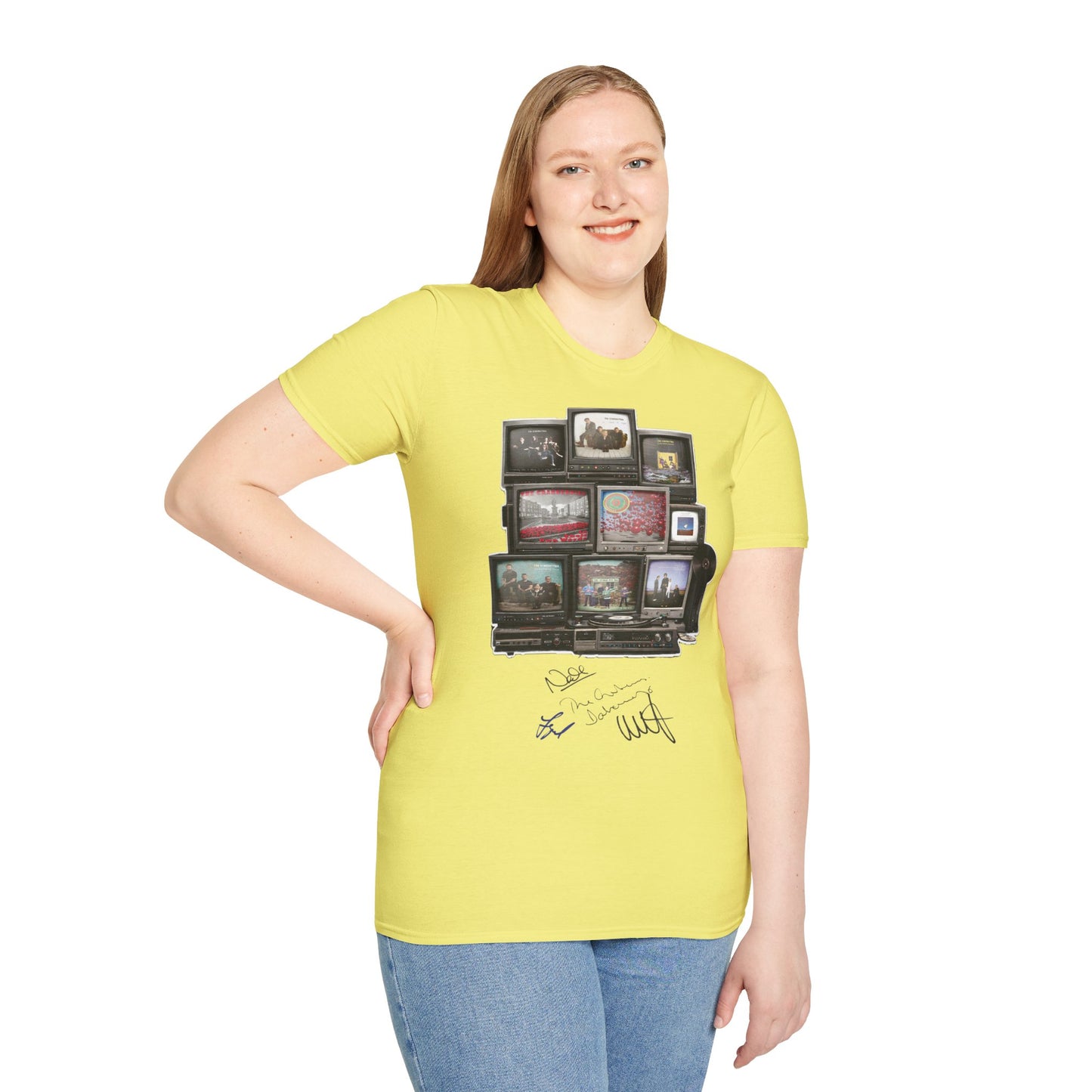 The Cranberries Retro Tv Stack Collage T-Shirt