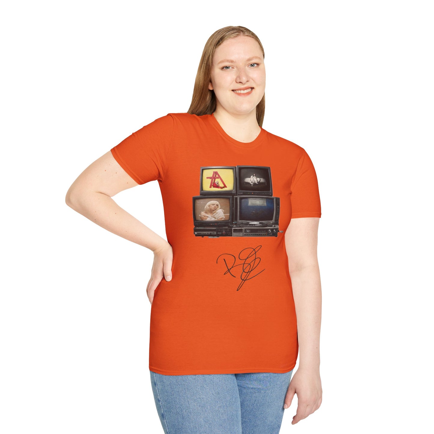 Alt Pop Retro TV Stack Collage T-Shirt