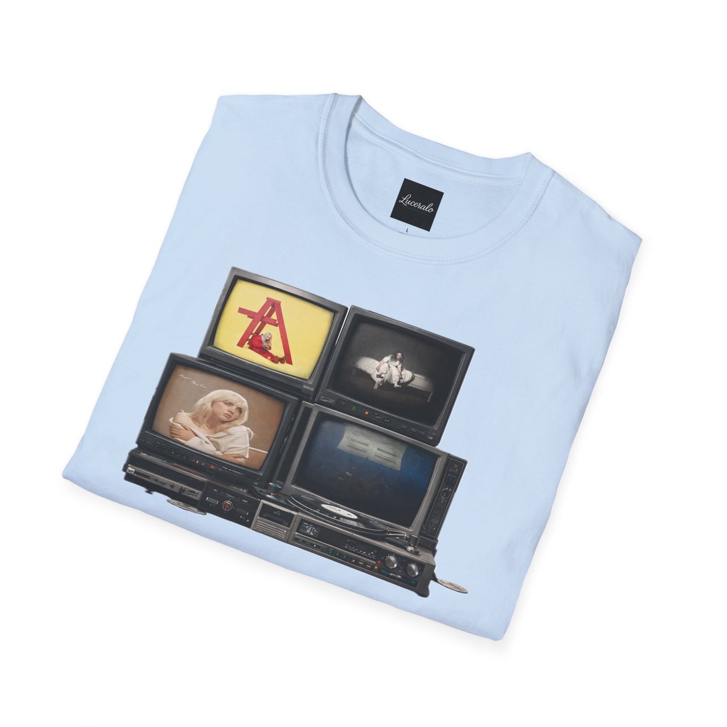 Alt Pop Retro TV Stack Collage T-Shirt