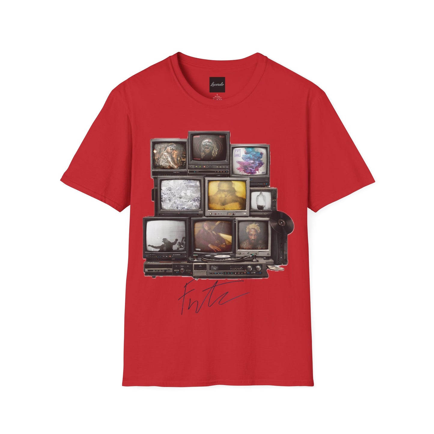 Future Retro TV Stack Collage T-Shirt