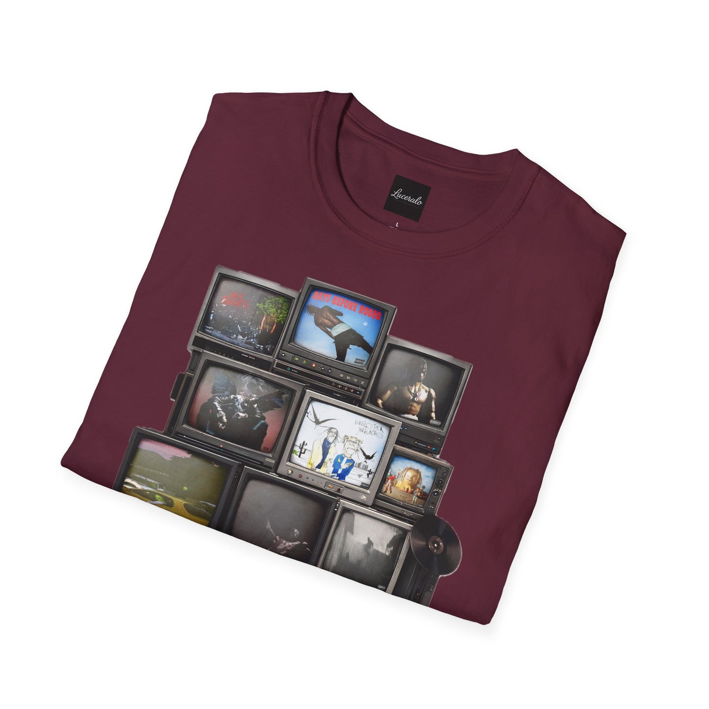 Travis Scott Retro TV Stack Collage T-Shirt