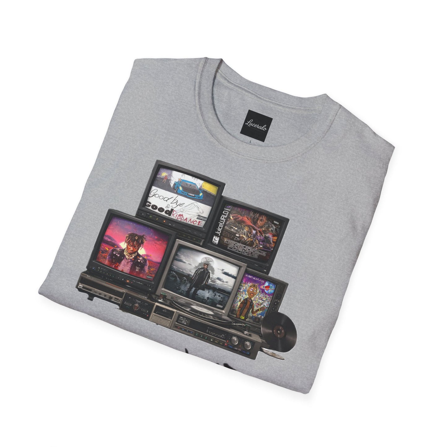 Juice Wrld Retro TV Stack Collage T-Shirt