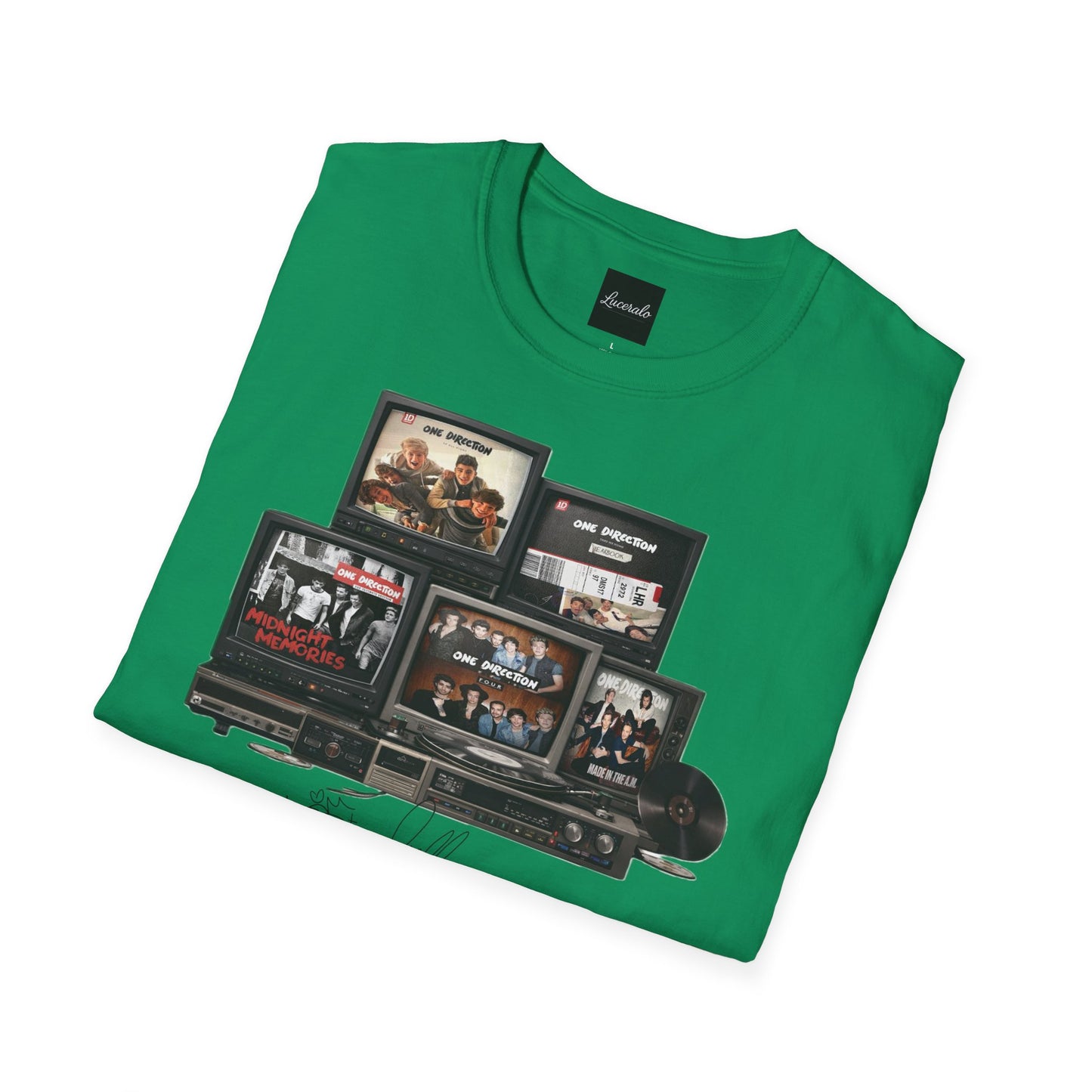 One Direction Retro TV Stack Collage T-Shirt