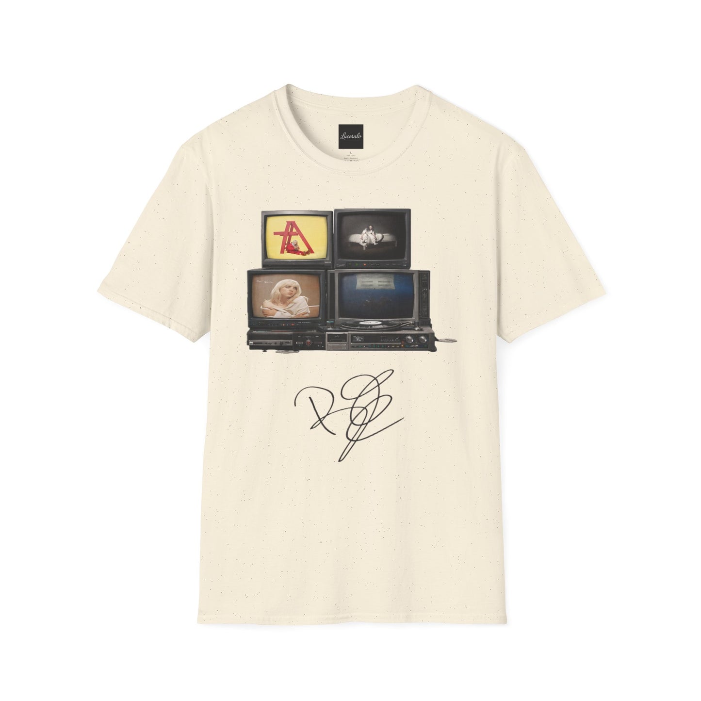 Alt Pop Retro TV Stack Collage T-Shirt