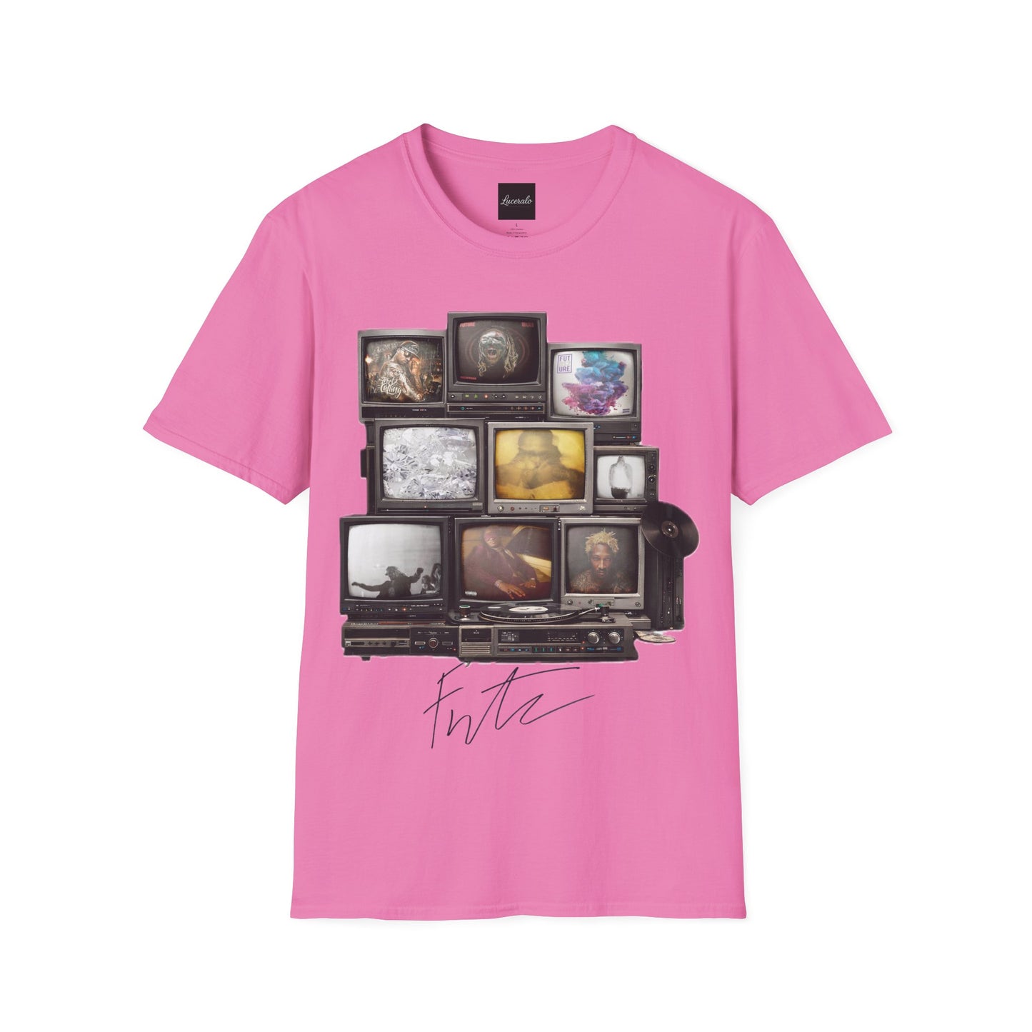 Future Retro TV Stack Collage T-Shirt