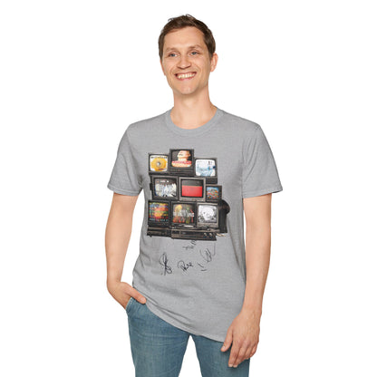 Radiohead Retro TV Stack Collage T-Shirt