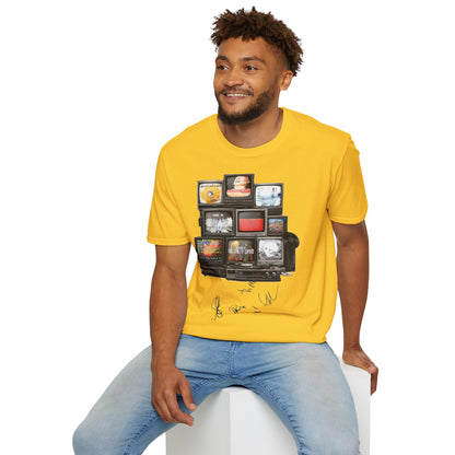 Radiohead Retro TV Stack Collage T-Shirt