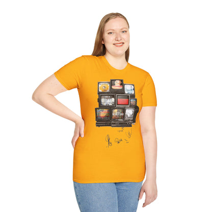 Radiohead Retro TV Stack Collage T-Shirt