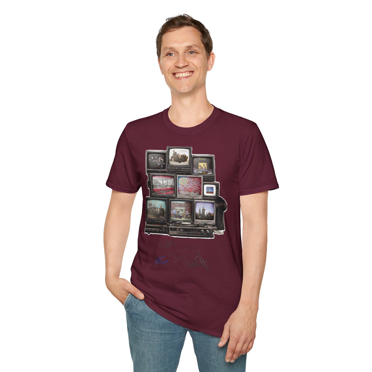 The Cranberries Retro Tv Stack Collage T-Shirt