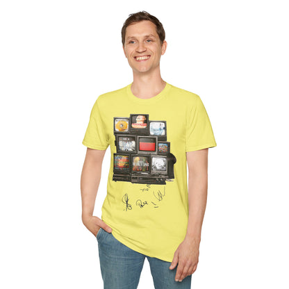 Radiohead Retro TV Stack Collage T-Shirt