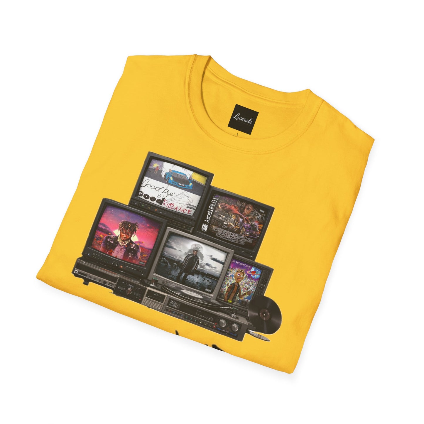 Juice Wrld Retro TV Stack Collage T-Shirt