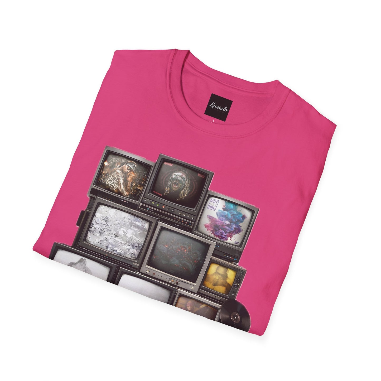 Future Retro TV Stack Collage T-Shirt