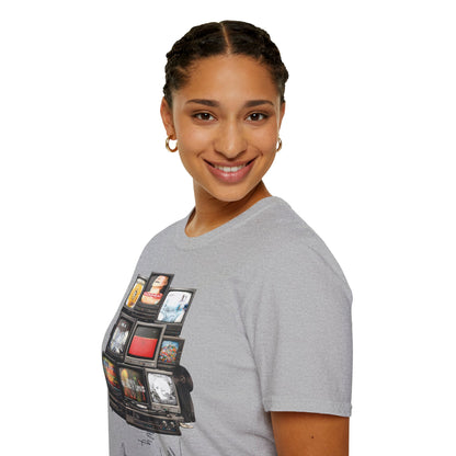 Radiohead Retro TV Stack Collage T-Shirt