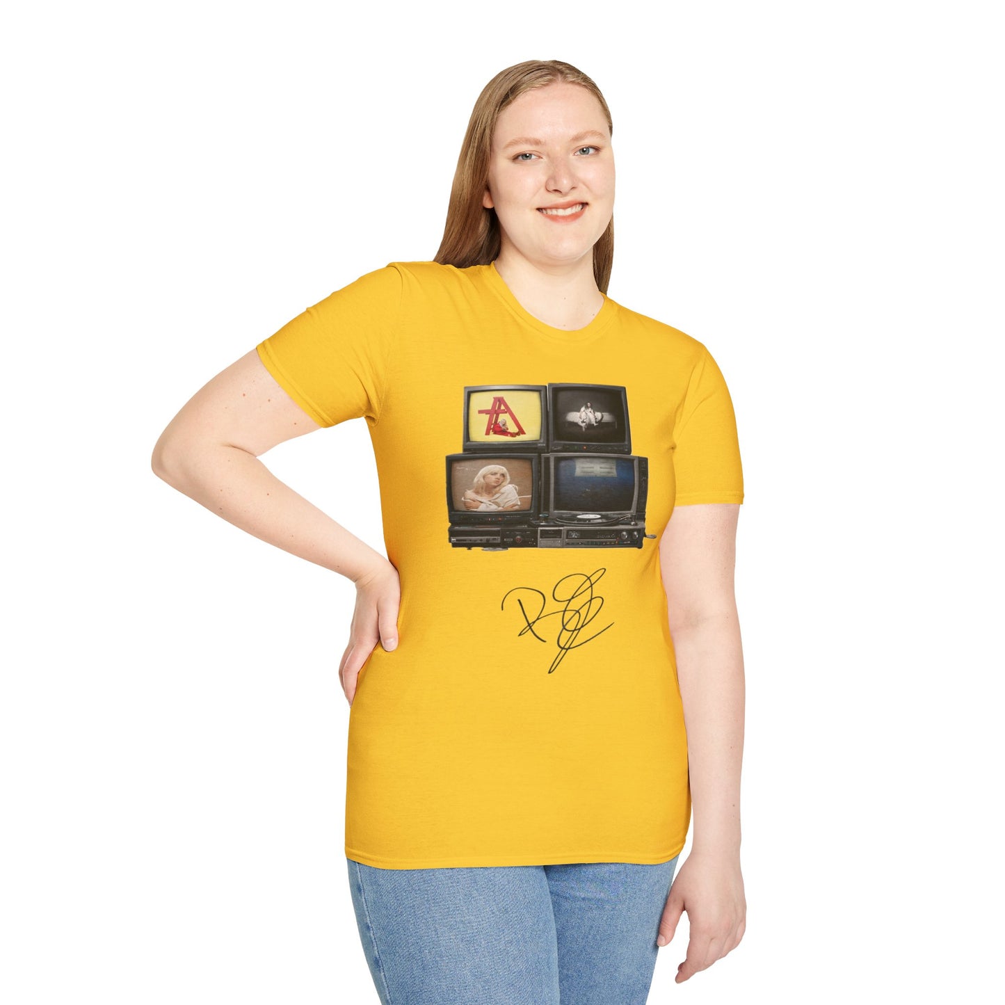 Alt Pop Retro TV Stack Collage T-Shirt