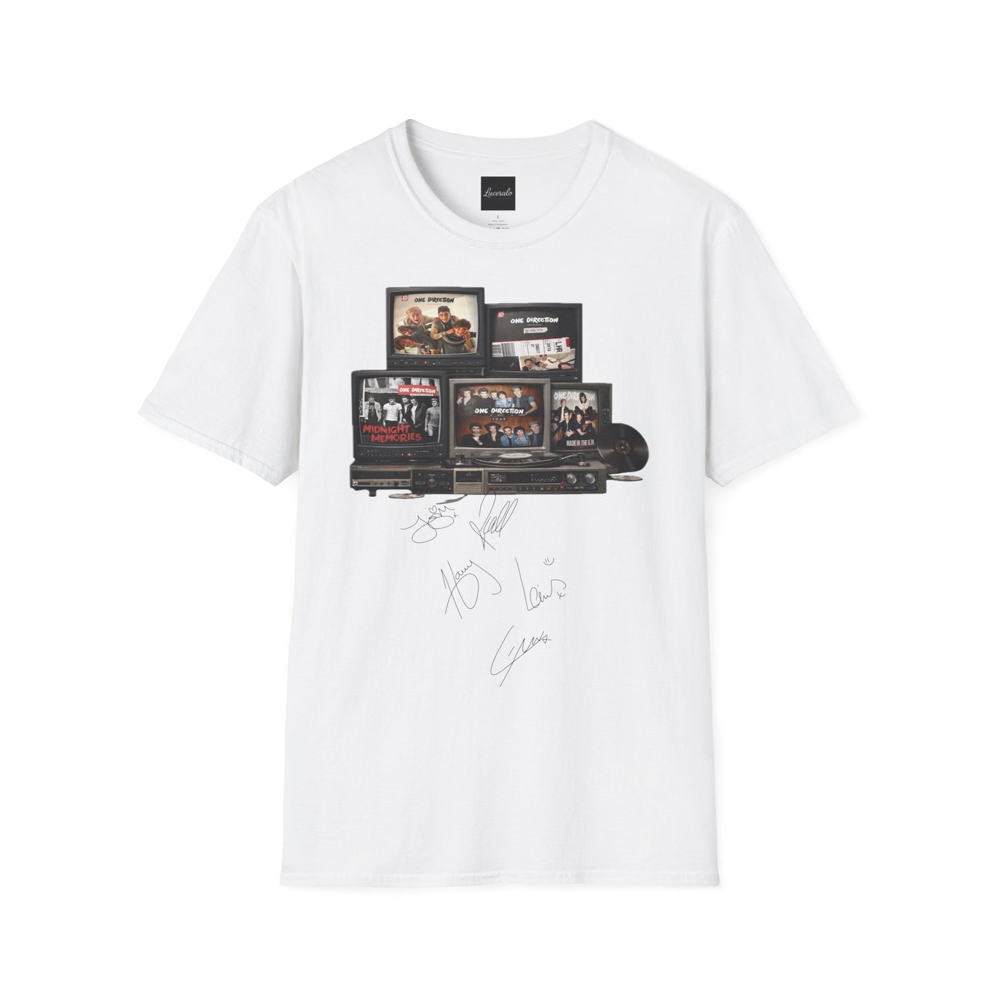 One Direction Retro TV Stack Collage T-Shirt