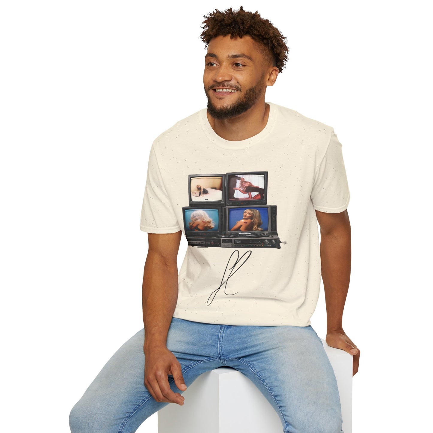 Espresso Era Retro TV Stack Collage T-Shirt