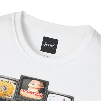Radiohead Retro TV Stack Collage T-Shirt