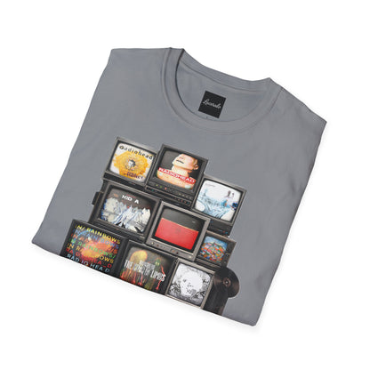 Radiohead Retro TV Stack Collage T-Shirt
