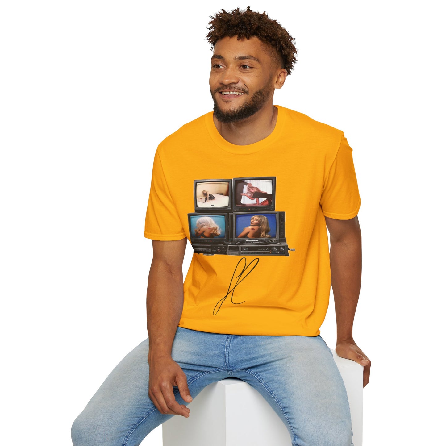 Espresso Era Retro TV Stack Collage T-Shirt