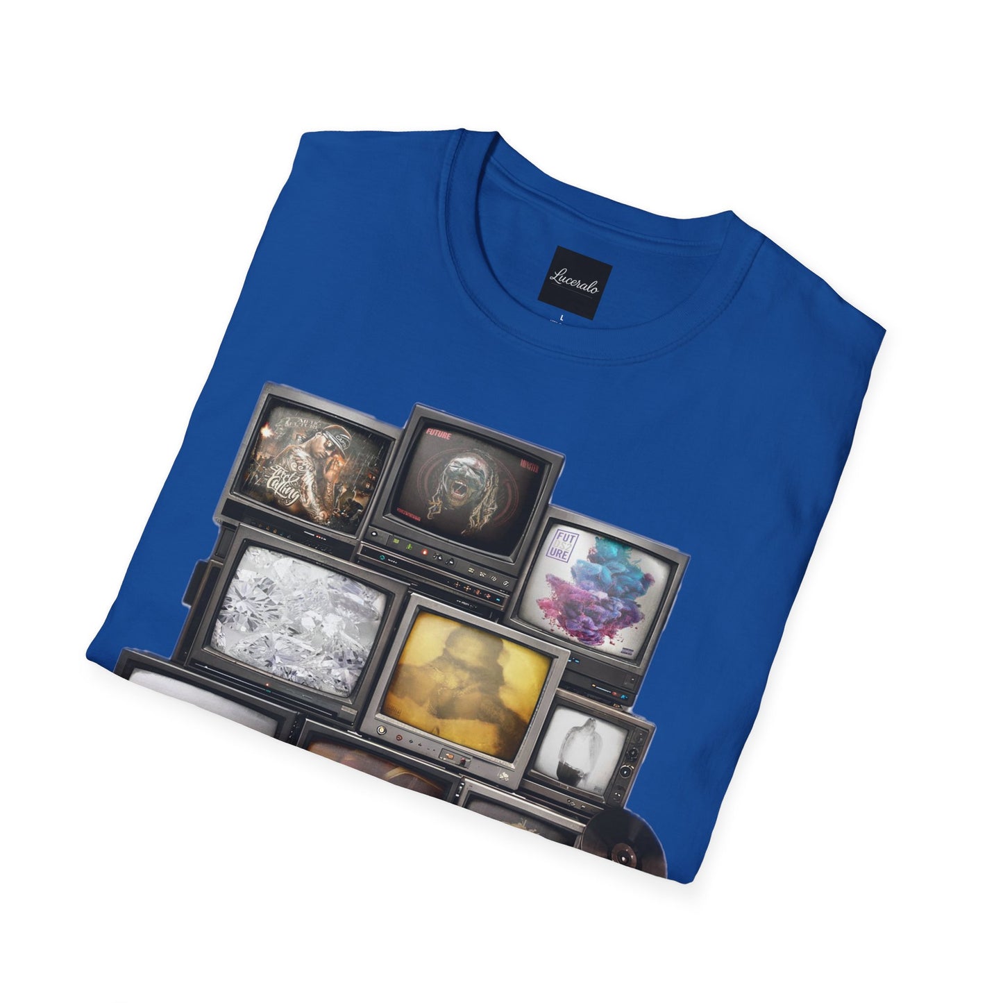 Future Retro TV Stack Collage T-Shirt