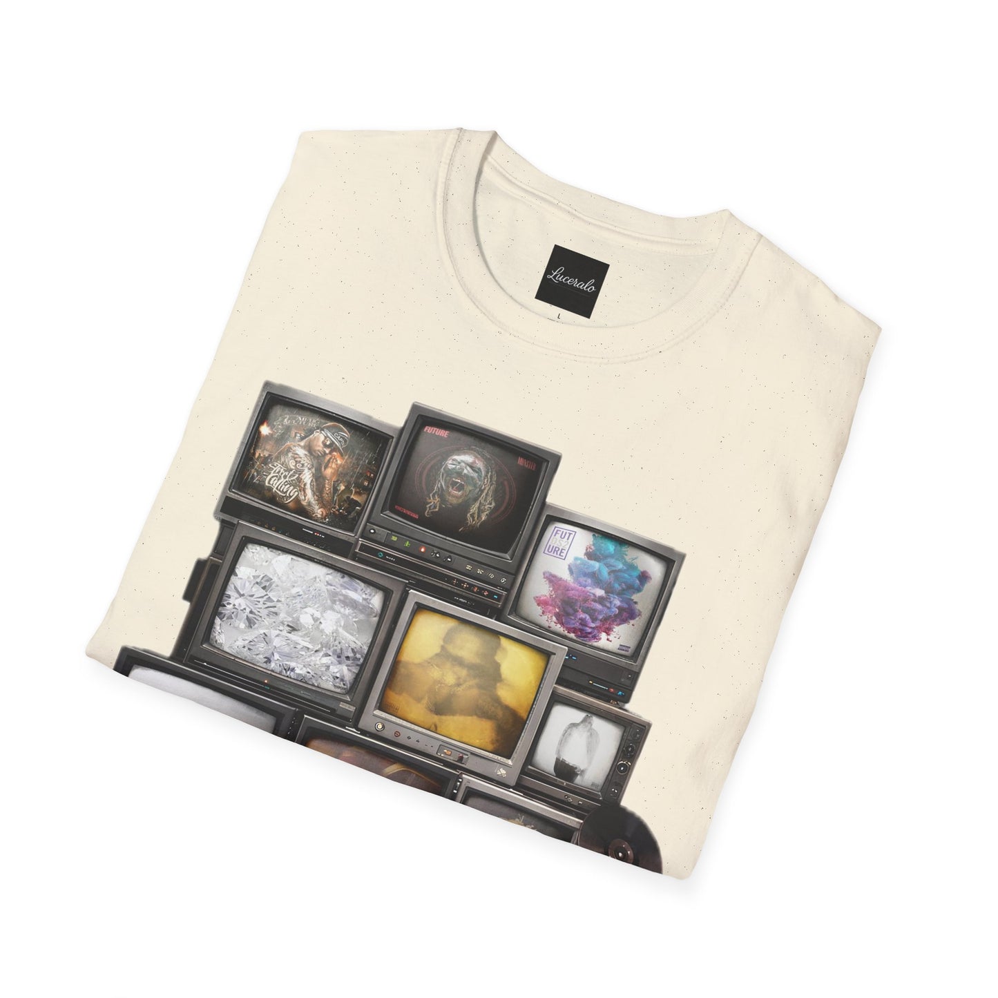 Future Retro TV Stack Collage T-Shirt