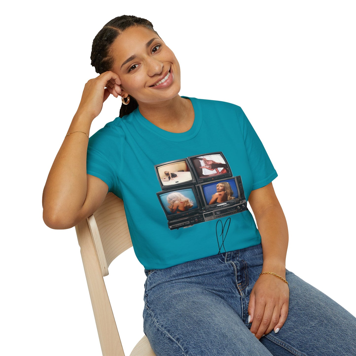Espresso Era Retro TV Stack Collage T-Shirt
