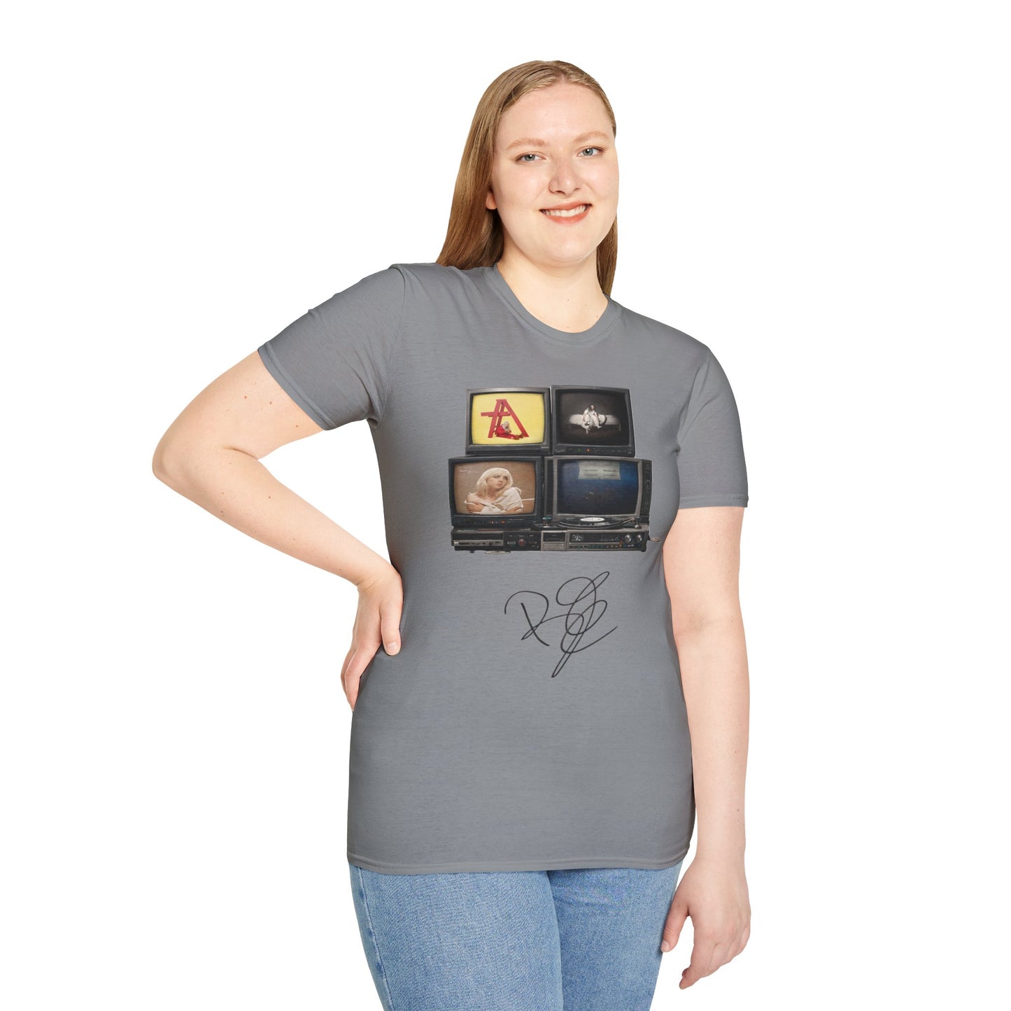 Alt Pop Retro TV Stack Collage T-Shirt