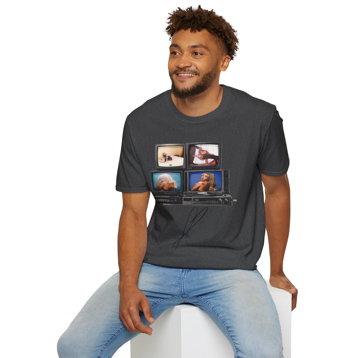 Espresso Era Retro TV Stack Collage T-Shirt